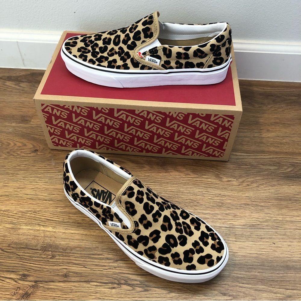 VANS animal print cheetah leopard slip on shoes sneakers sz 8.5 womens new - Picture 6 of 6